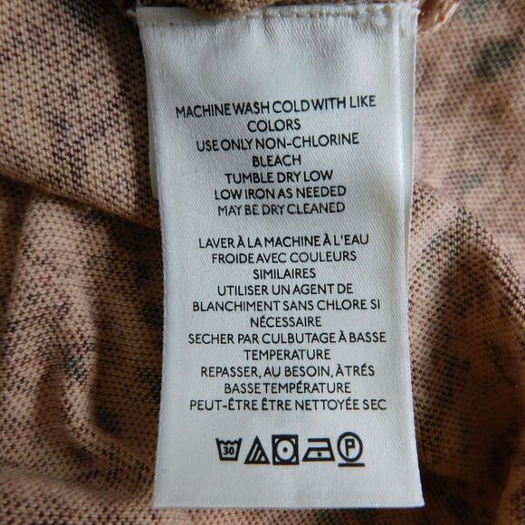 We The Free Thermal Henley Button Floral Boho Thermal Top Medium Buttons Tan NWT - Picture 7 of 16